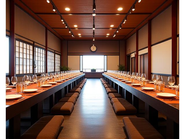 月見の間 - 最大18名様収容可能な広々とした宴会場