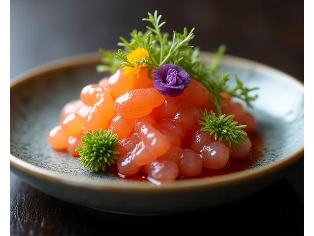 美しく盛り付けられた会席料理の一品